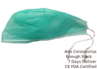 China Anti Virus Clean Room Head Cover , Disposable Bouffant Cap Highly Protective supplier