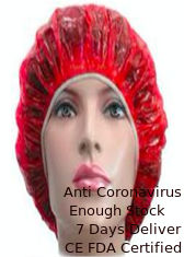 China PE Strip Round Plastic Head Cover Transparent Wide Application Hygienic For Long Hair supplier