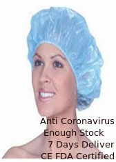 China Long Hair Disposable Head Cover Easy Fit Hospital Consumbles Blue Color High Sanitation supplier