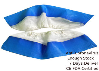 China Anti Virus Blue Plastic Shoe Covers PP CPE Material Economical Health Care supplier