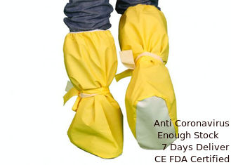 China Non Woven Hospital Shoe Covers , Disposable Overshoe Covers PVC Dotted supplier