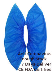 China CPE Material Plastic Shoe Covers , Disposable Plastic Foot Covers  Anti Virus Durable supplier