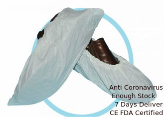 China Lightweight  Surgical Shoe Covers Guards Wearable White Color 15 X 40 Cm supplier