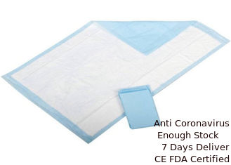 China Breathable  Disposable Mattress Protector Blue Color High Water Absorbent supplier
