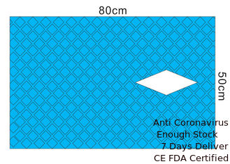 China Laparotomy  Disposable Surgical Drapes 75x80 Cm Blue Color Paper Material supplier