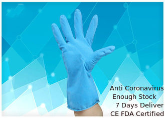 China Anti Virus Surgical Hand Gloves , Disposable Rubber Gloves Oil Resistance Various Size supplier
