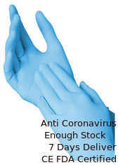 China Comfortable Clear Plastic Disposable Gloves Odorless Blue Color Puncture Resistance supplier