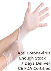 China Clear Vinyl  Disposable Hand Gloves Powder Free With CE FDA ISO Certification supplier