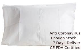 China White Color Disposable Pillow Covers Nonwoven Fabric Customized Width supplier