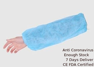 China Breathable Disposable Plastic Arm Sleeves  , Arm Protection Sleeves Elastic Design supplier