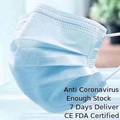 China Blue Non Woven Disposable Face Mask 3-Ply Protection For Industry / Hotel supplier