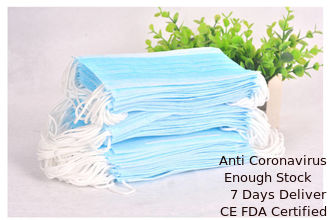 China Blue Disposable Mask Personal Safety Non Woven Face Mask For Beauty Salon supplier