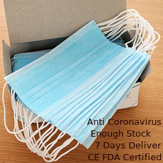 China Comforable Earloop Face Mask 3 Ply Protection With Adjustable Nosepiece supplier