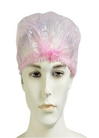 Professional Surgical Head Cover , Clear Disposable Shower Caps 0.015-0.025 Mm Thickness supplier