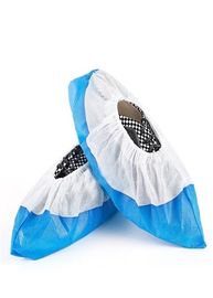 Anti Virus Blue Plastic Shoe Covers PP CPE Material Economical Health Care supplier