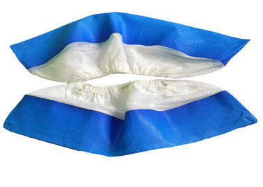 Anti Virus Blue Plastic Shoe Covers PP CPE Material Economical Health Care supplier