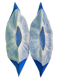 Anti Virus Blue Plastic Shoe Covers PP CPE Material Economical Health Care supplier