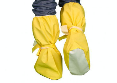 Non Woven Hospital Shoe Covers , Disposable Overshoe Covers PVC Dotted supplier