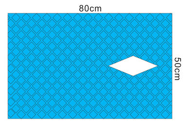 Laparotomy  Disposable Surgical Drapes 75x80 Cm Blue Color Paper Material supplier