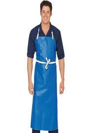 Oil Resistant Long Sleeve Disposable Aprons Lightweight Blue Color Acid Repellent supplier