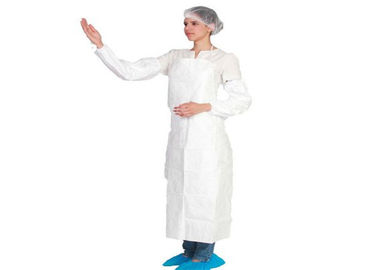 Microporous Film Laminated Disposable Plastic Aprons , Throw Away Aprons supplier