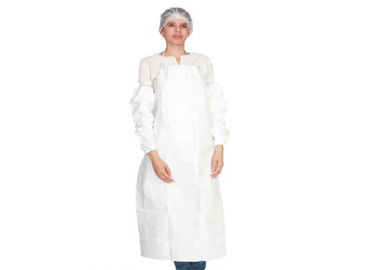 Microporous Film Laminated Disposable Plastic Aprons , Throw Away Aprons supplier