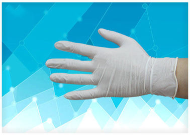 Anti Oil Disposable Poly Gloves , Medical Rubber Gloves Corrosive Resistance supplier