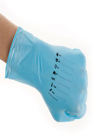 Comfortable Clear Plastic Disposable Gloves Odorless Blue Color Puncture Resistance supplier