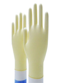 Sanitary Disposable Hand Gloves , Sterile Hand Gloves Nature Latex Anti Chemicals supplier