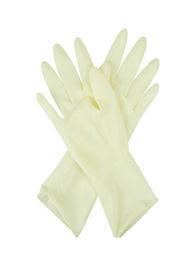 Sanitary Disposable Hand Gloves , Sterile Hand Gloves Nature Latex Anti Chemicals supplier