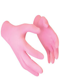 Curved  Disposable Hand Gloves , Disposable Poly Gloves With Textured Surface supplier