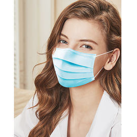 Blue Disposable Face Mask 25g PP Non Woven Fabric Material OEM / ODM supplier