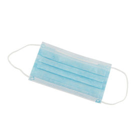 Blue Disposable Non Woven Face Mask Three Layers Green Adults Mask supplier