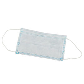 Blue Disposable Non Woven Face Mask Three Layers Green Adults Mask supplier