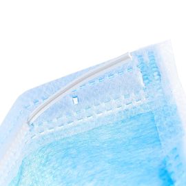 Breathable Disposable Blue Earloop Face Mask 3-Layer Filtration Reduce Infections supplier
