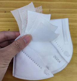 Folding FFP2 Respirator Mask White Color For Electronic Manufacturing supplier