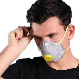 N95 Activated Carbon Cup FFP2 Mask , Disposable Nonwoven Dust Mask With Valve supplier