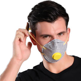 N95 Activated Carbon Cup FFP2 Mask , Disposable Nonwoven Dust Mask With Valve supplier